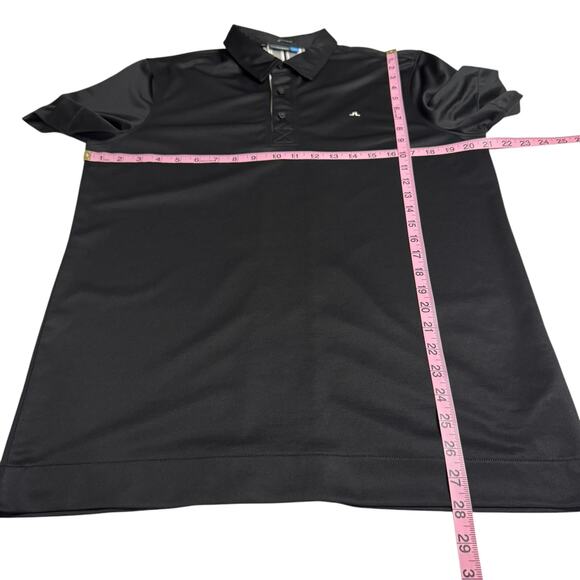 Men's J.Lindeberg Black  Short Sleeve‎ Regular Fit Performance Casual Polo M - Picture 9 of 9